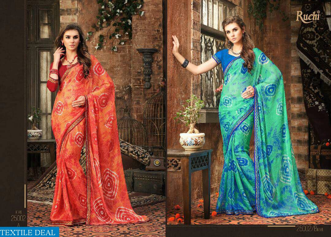 Ruchi chiffon mania vol-5 Wholesale chiffon Saree collection